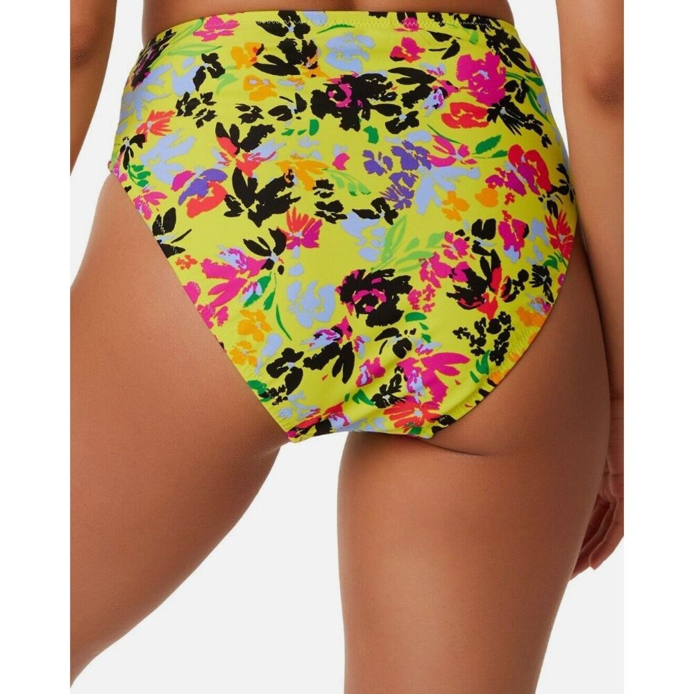 Bar III Womens Yellow Floral Chic Bikini Top & High-Leg High-Rise Bottoms SMALL - Picture 6 of 8
